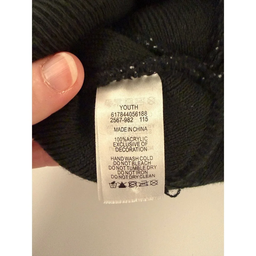 Nike Youth NFL Oakland Raiders Beanie Knit Hat Black Grey Volt Yellow Pom Pom